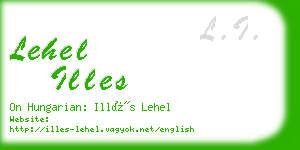 lehel illes business card